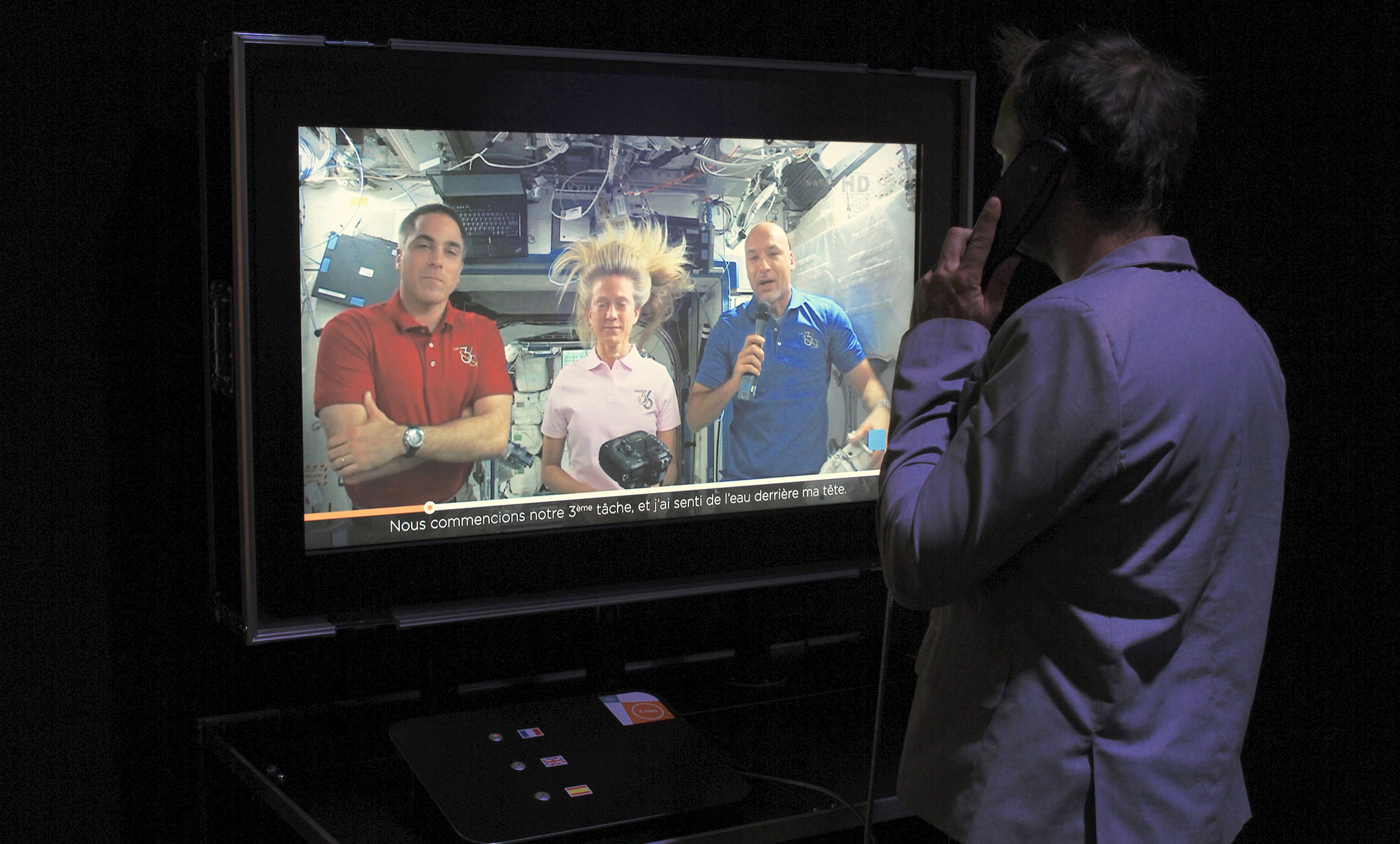 Audiovisuel interactif Cité de l'Espace Astronautes